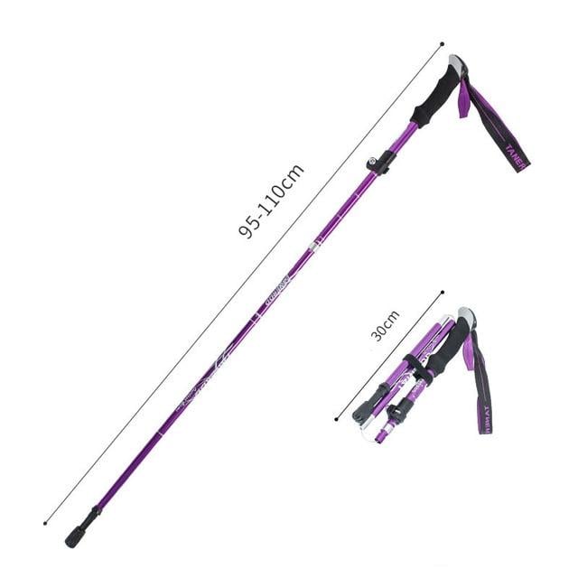 Anti Shock Walking Stick Telescopic Trekking Ultralight Aluminum Alloy Tactical Canes Sticks Image 5