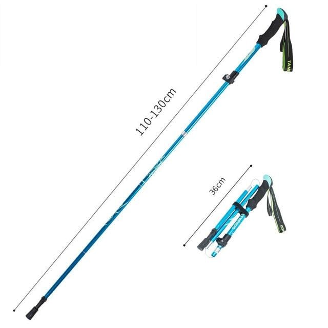 Anti Shock Walking Stick Telescopic Trekking Ultralight Aluminum Alloy Tactical Canes Sticks Image 10