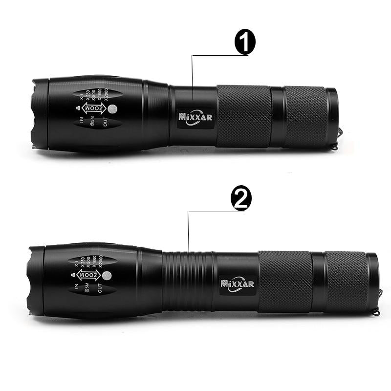 T6 LED Handheld Tactical Flash Zoom Torch Light Camping Lamp For 18650 Rechargeable Battery Image 3