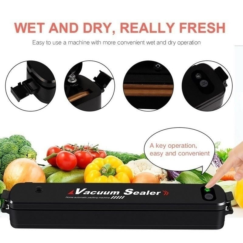 Automatic Vacuum Sealer Machine Compact Vacuum Sealing System with 10PCS Bags Image 2