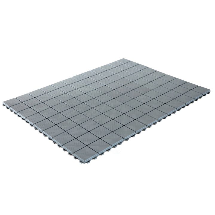 Gray Interlocking Garden Path Tiles Outdoor Flooring 11x11 Pack of 5 Image 3