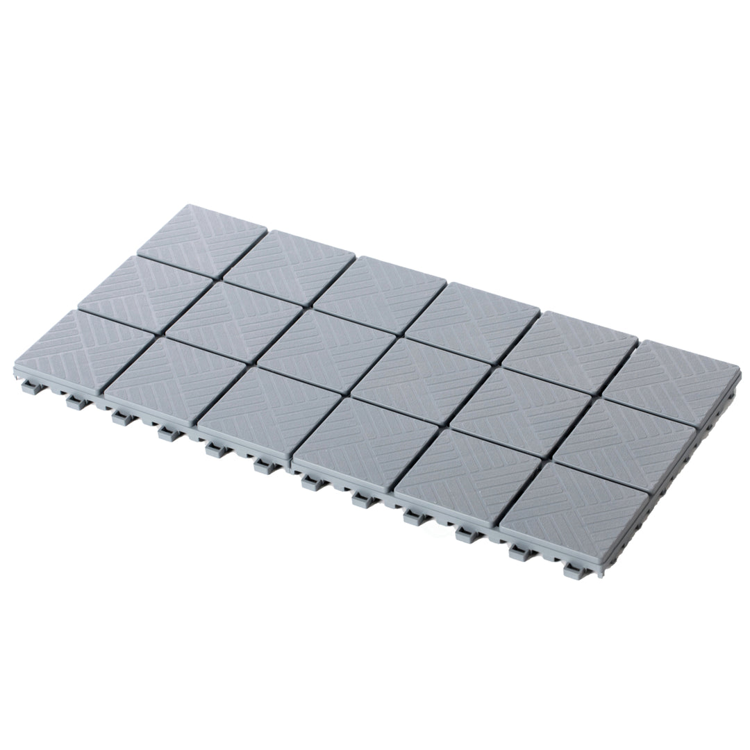 Gray Interlocking Garden Path Tiles Outdoor Flooring 11x11 Pack of 5 Image 12