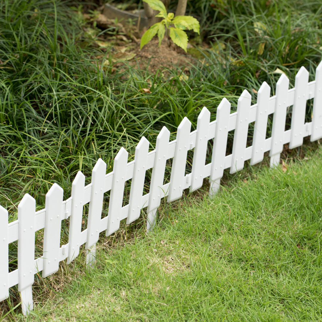 Decorative Garden Ornamental Edging Border Lawn Picket Fence Landscape Path Panels, Pack of 6 Image 9