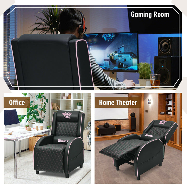 Massage Gaming Recliner Chair Leather Single Sofa Home Theater Seat Image 3