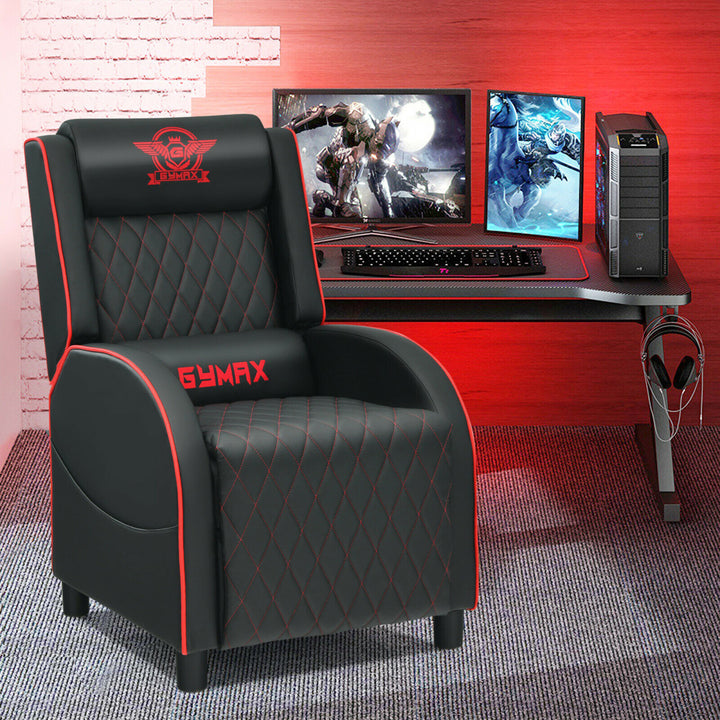 Massage Gaming Recliner Chair Leather Single Sofa Home Theater Seat Image 4