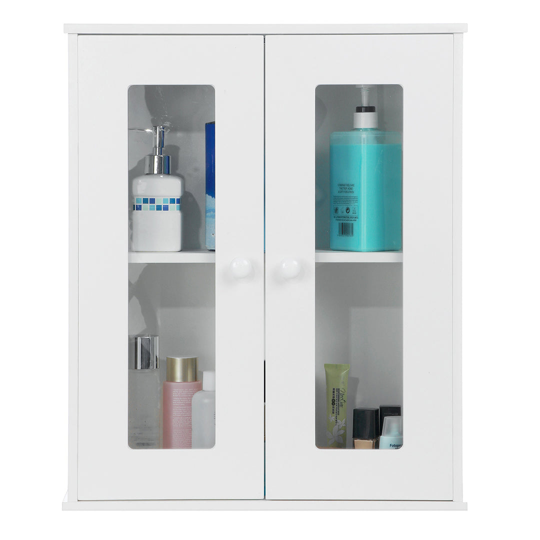 Bathroom Wall Cabinet For Home Bathroom Storage Double Half Doors Image 1