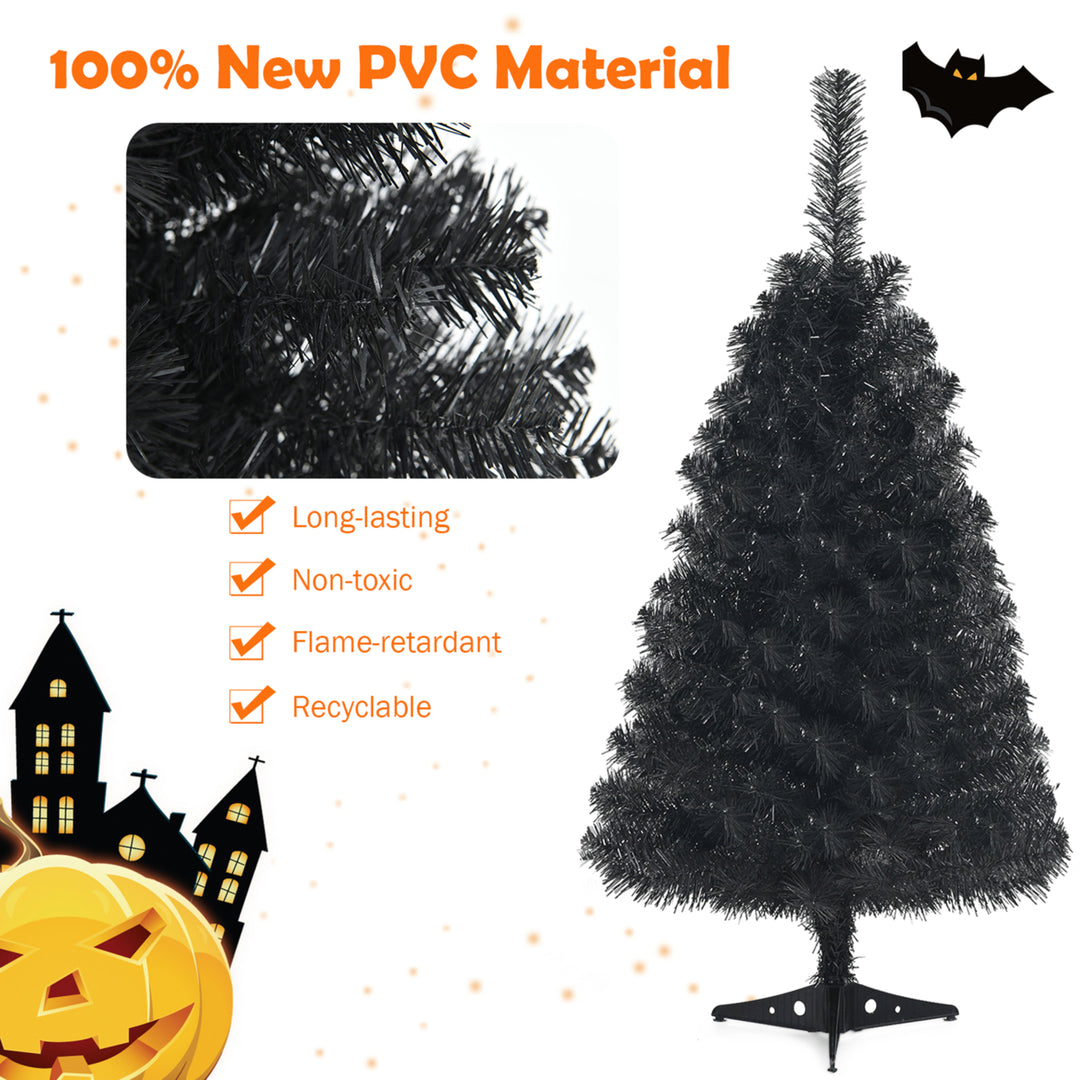 3 Ft Un-lit Black Halloween Tree Artificial Tabletop Christmas Image 8