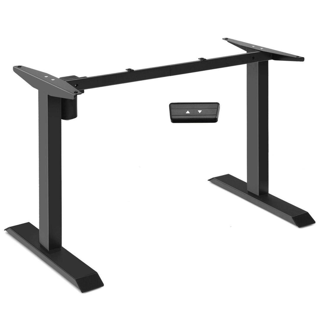 Electric Sit to Stand Adjustable Desk Frame w/ Button Controller Image 2