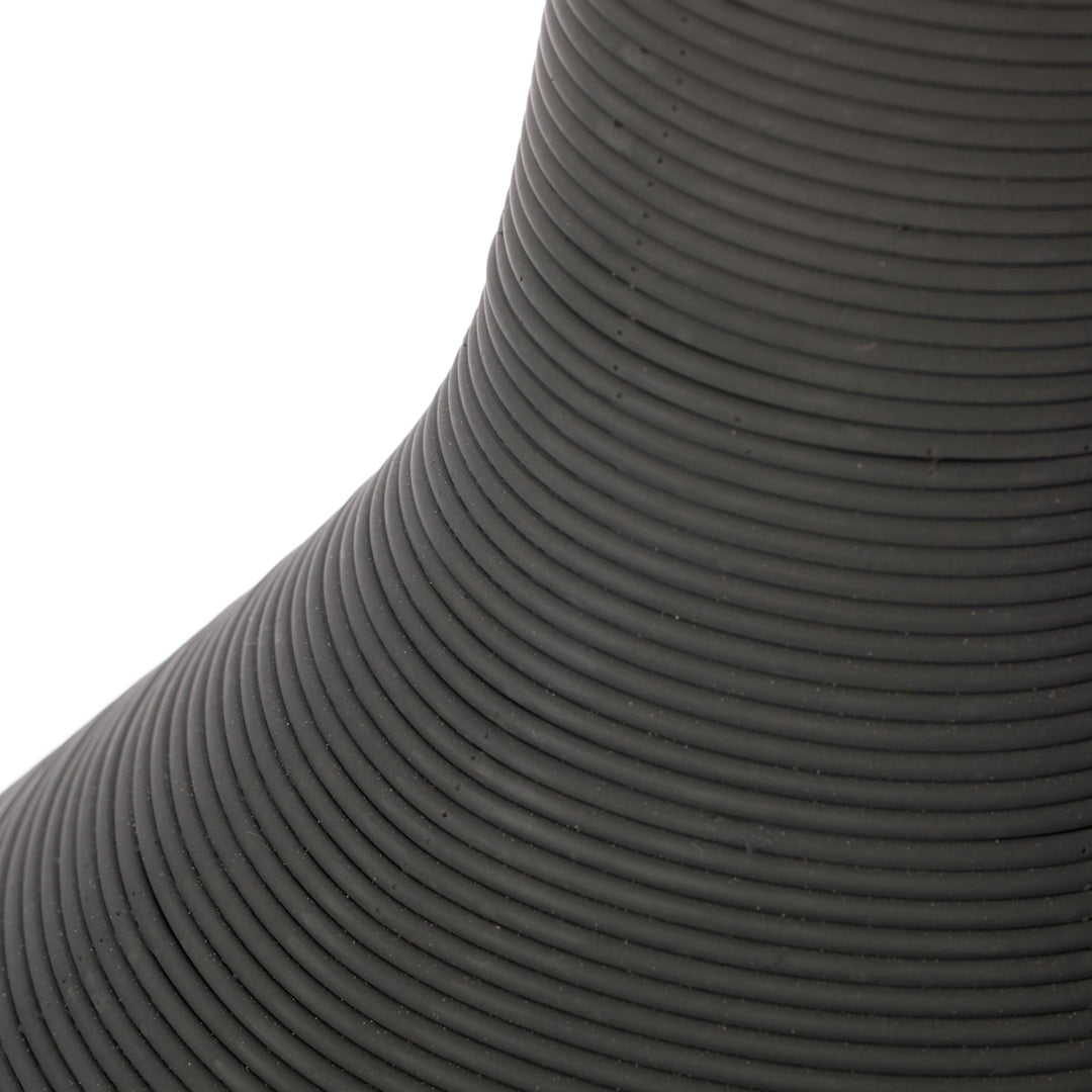 Tall Floor Vase, Modern Charcoal Grey Extra Large Floor Vase, 38-inch Trumpet Style Plastic Rope Vase, Decorative Image 6