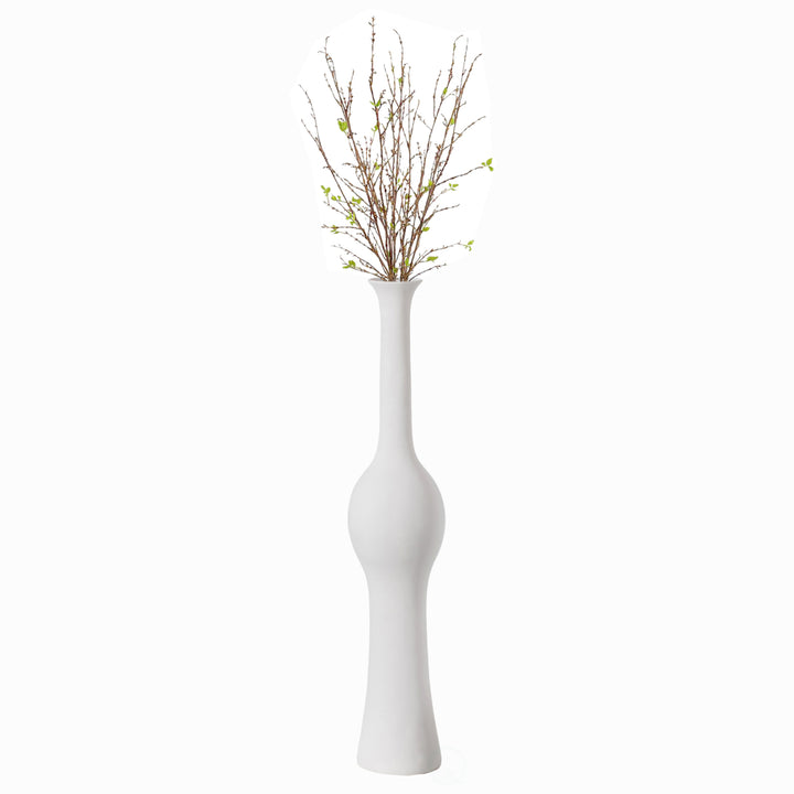 Unique Style 58.75 inch Tall Floor Vase for Entryway, Dining, or Living Room Decor, Elegant White Ceramic Tall Vase with Image 5