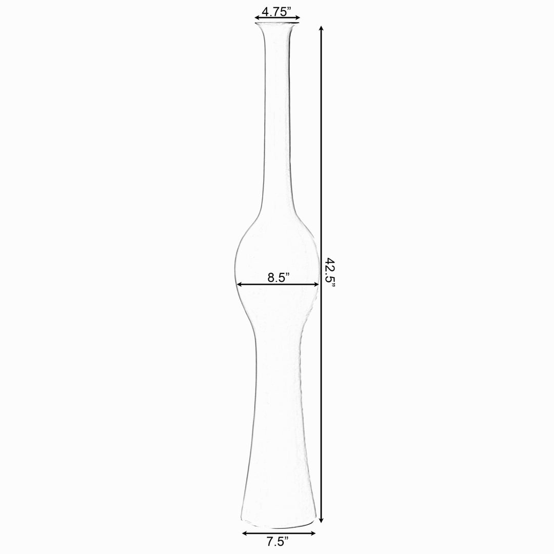 Unique Style 58.75 inch Tall Floor Vase for Entryway, Dining, or Living Room Decor, Elegant White Ceramic Tall Vase with Image 8