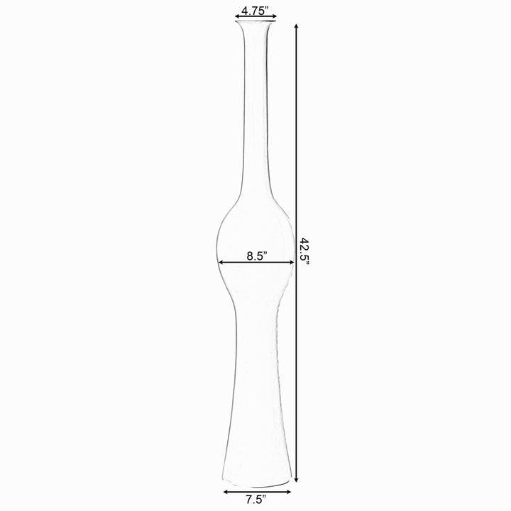 Unique Style 58.75 inch Tall Floor Vase for Entryway, Dining, or Living Room Decor, Elegant White Ceramic Tall Vase with Image 8