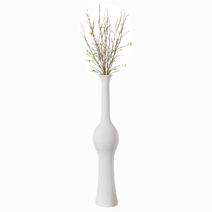 Unique Style 58.75 inch Tall Floor Vase for Entryway, Dining, or Living Room Decor, Elegant White Ceramic Tall Vase with Image 1