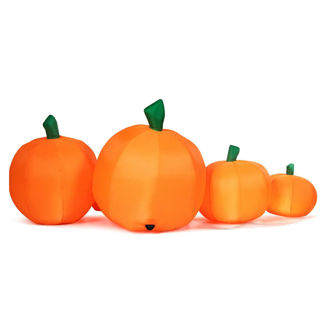 7.5ft Inflatable Halloween Pumpkins Set 7 Pumpkins Patch w/ Energy-saving LED and Adapter Image 10