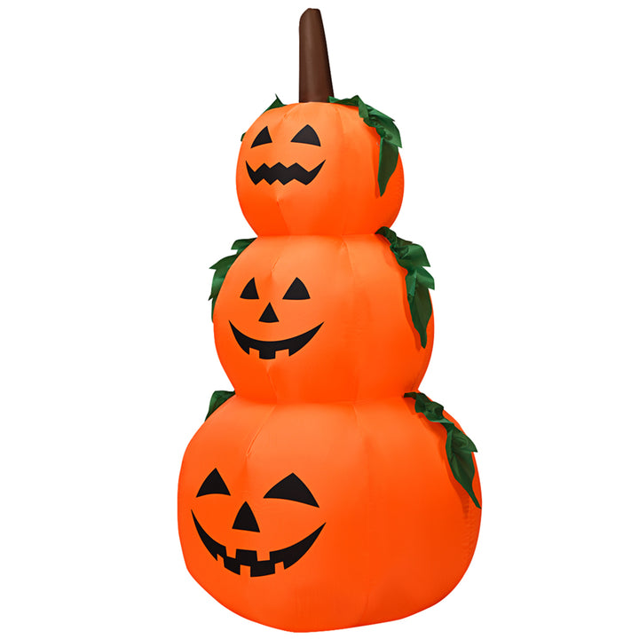 6ft Inflatable Halloween 3-Pumpkin Stack Decoration w/ Internal LED Light Image 5