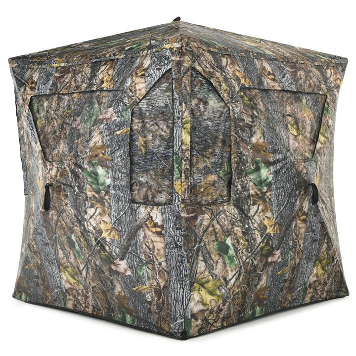 3 Person Portable Hunting Blind Pop-Up Ground Tent w/ Gun Ports and Carrying Bag Image 1