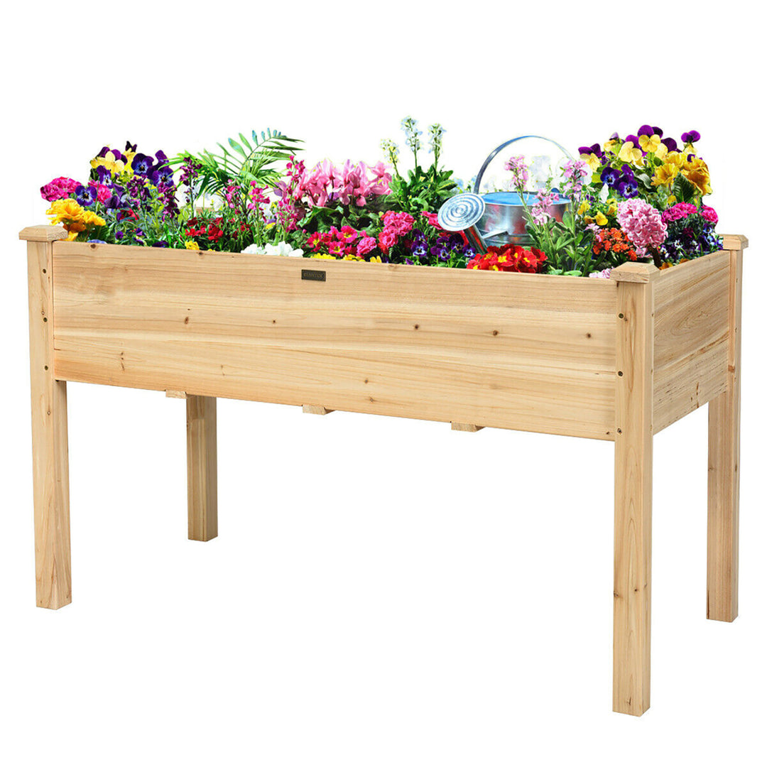 Wooden Raised Vegetable Garden Bed Elevated Grow Vegetable Planter Image 10