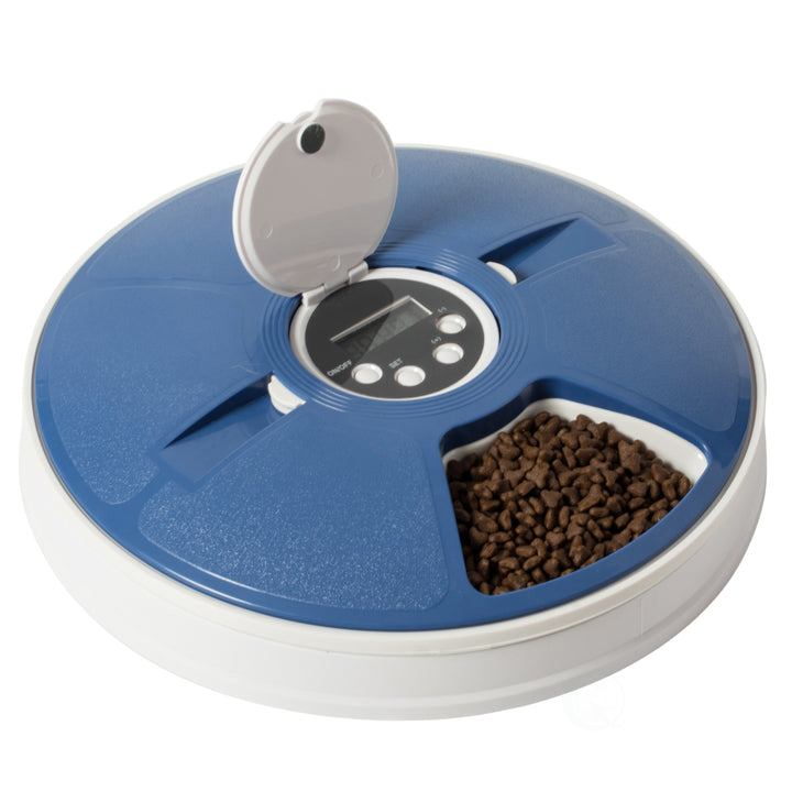 6-Meal Automatic Pet Feeder Programmable LCD Timer for Dog Cat Food Dispenser Image 1