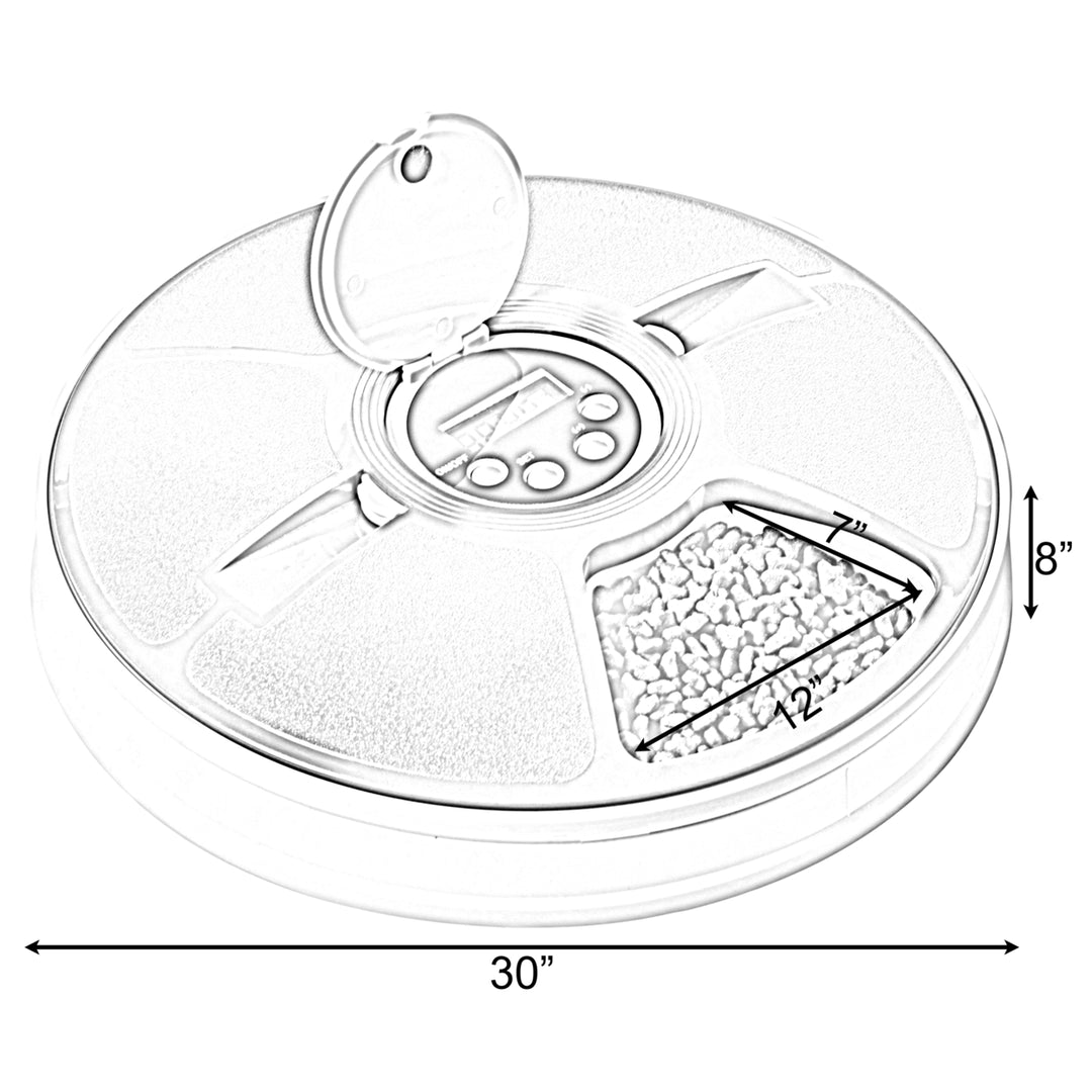 6-Meal Automatic Pet Feeder Programmable LCD Timer for Dog Cat Food Dispenser Image 6