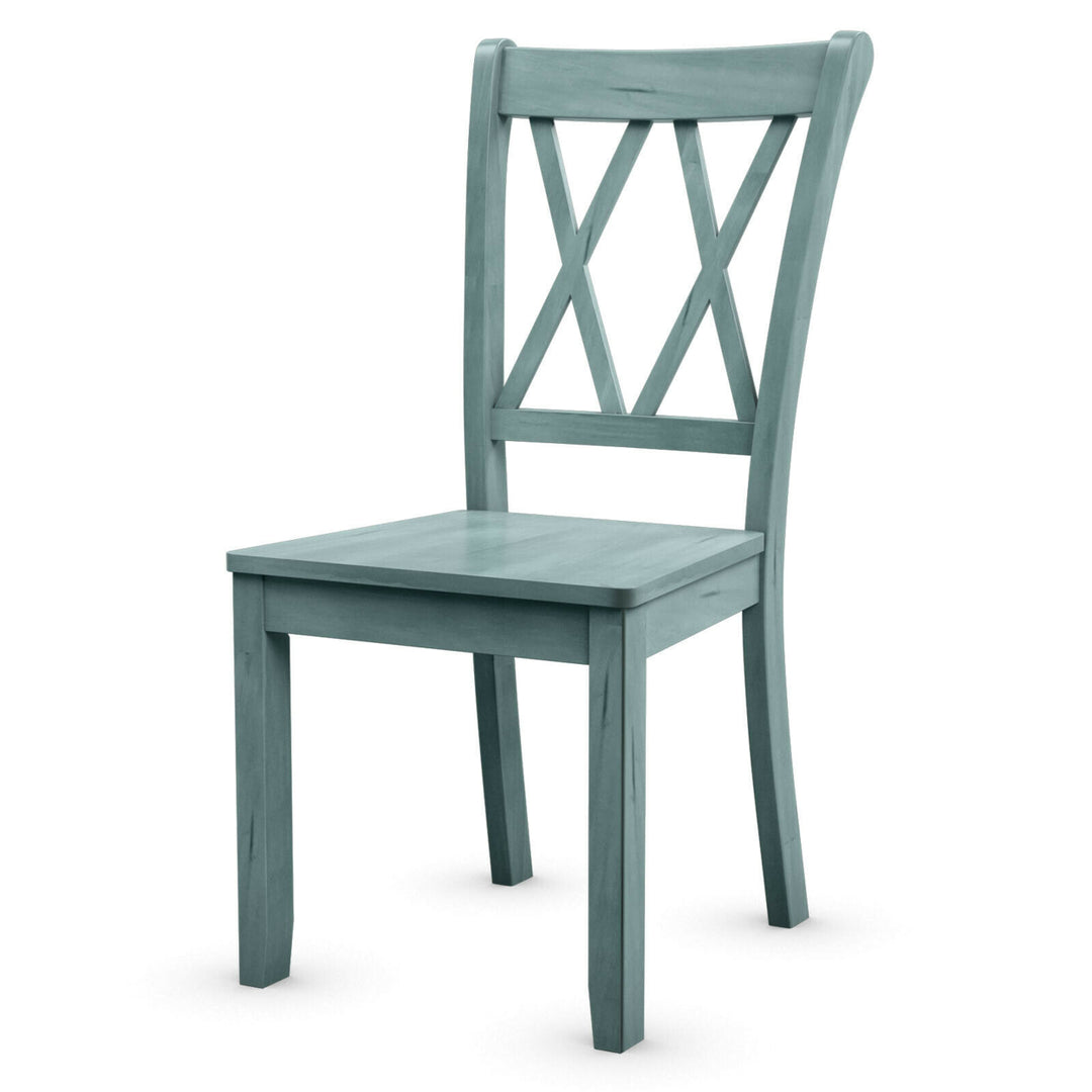 Set of 4 Wooden Dining Side Chair Armless Chair Home Kitchen Mint Green Image 10