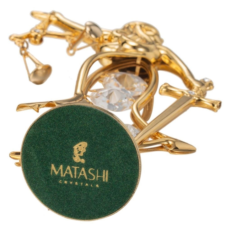 24K Gold Plated Crystal Studded Lady Of Justice Ornament by Matashi Image 7