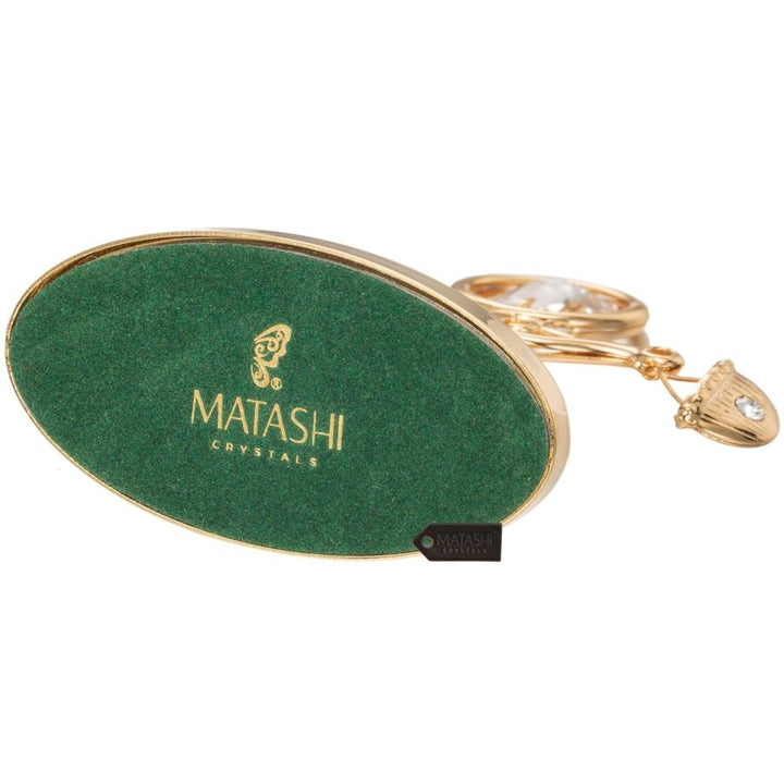 24K Gold Plated Crystal Studded Scale Ornament by Matashi Image 7