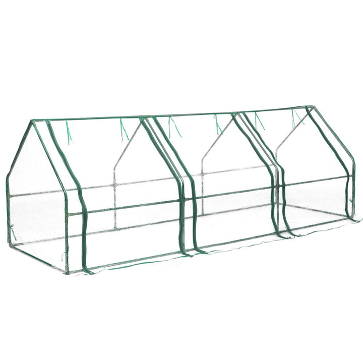 Green Portable Waterproof Plant Greenhouse Large with 2 Zippered Windows Image 7