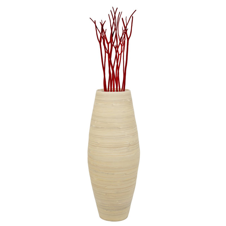 Uniquewise Bamboo Floor Vase 27.5in Tall Decorative Cylinder Image 1