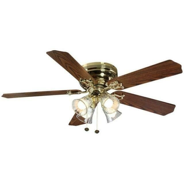 Hampton Bay 46008 52 inch Ceiling Fan with LED Light Brown Image 1