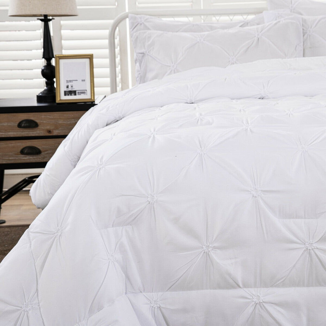 Pinched Pleat Down Alternative Comforter Set King Size Image 2