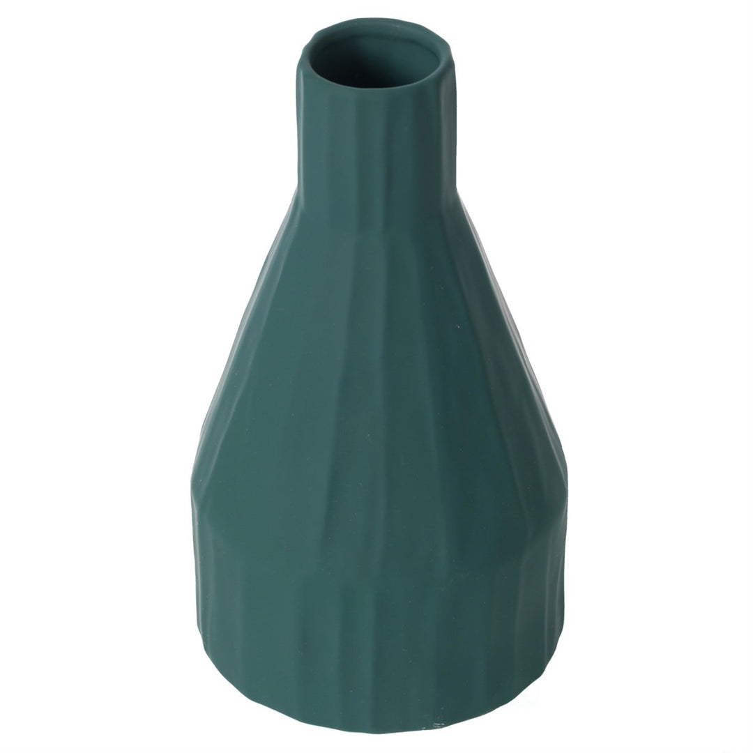 Ceramic Modern Farmhouse Vase 5 Inch Green Mustard Red Watertight Table Decor Image 11