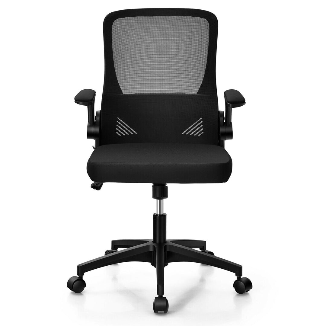 Mesh Office Chair Swivel Computer Desk Chair w/Foldable Backrest and Flip-Up Arms Image 10