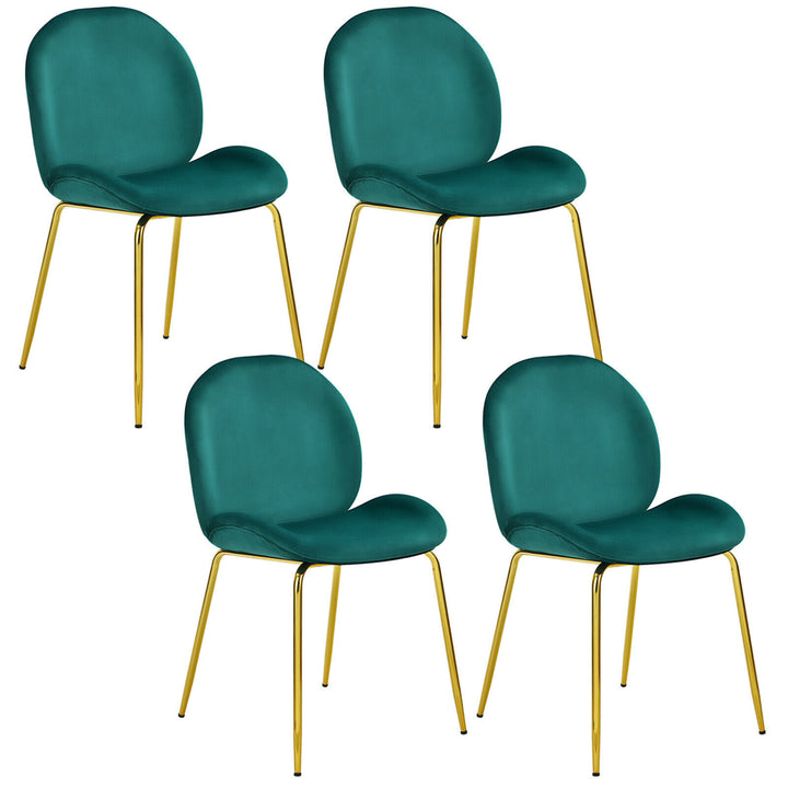 4PCS Velvet Dining Chair Accent Leisure Chair Armless Side Chair Image 6