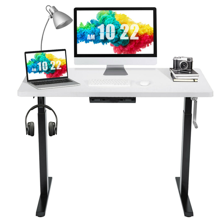 48 Sit to Stand Desk Adjustable Standing Workstation w/ Crank Image 1