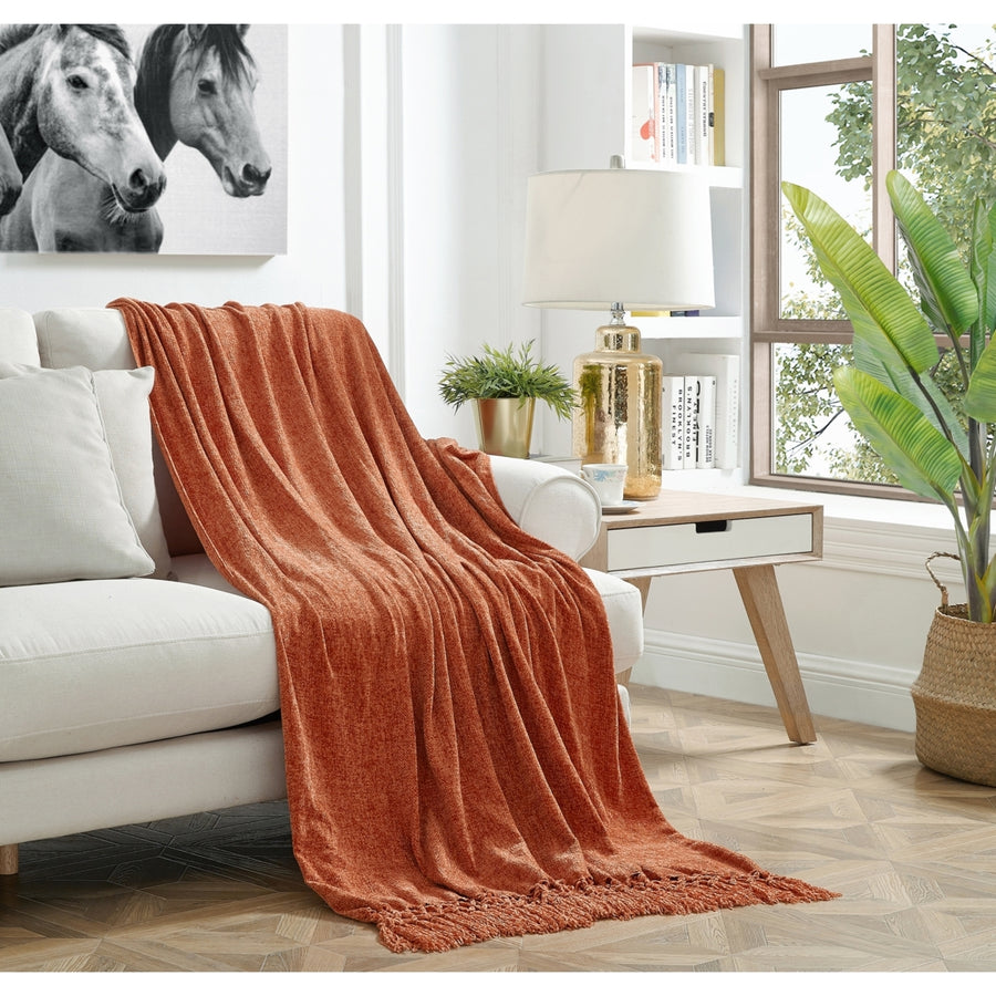 Danilo Throw-Chenille-Tassel-Soft Image 1