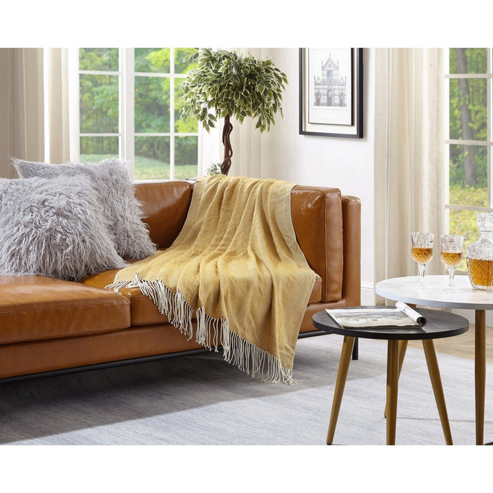 Nahla Throw-Faux Cashmere-Fringe-Cozy Image 6