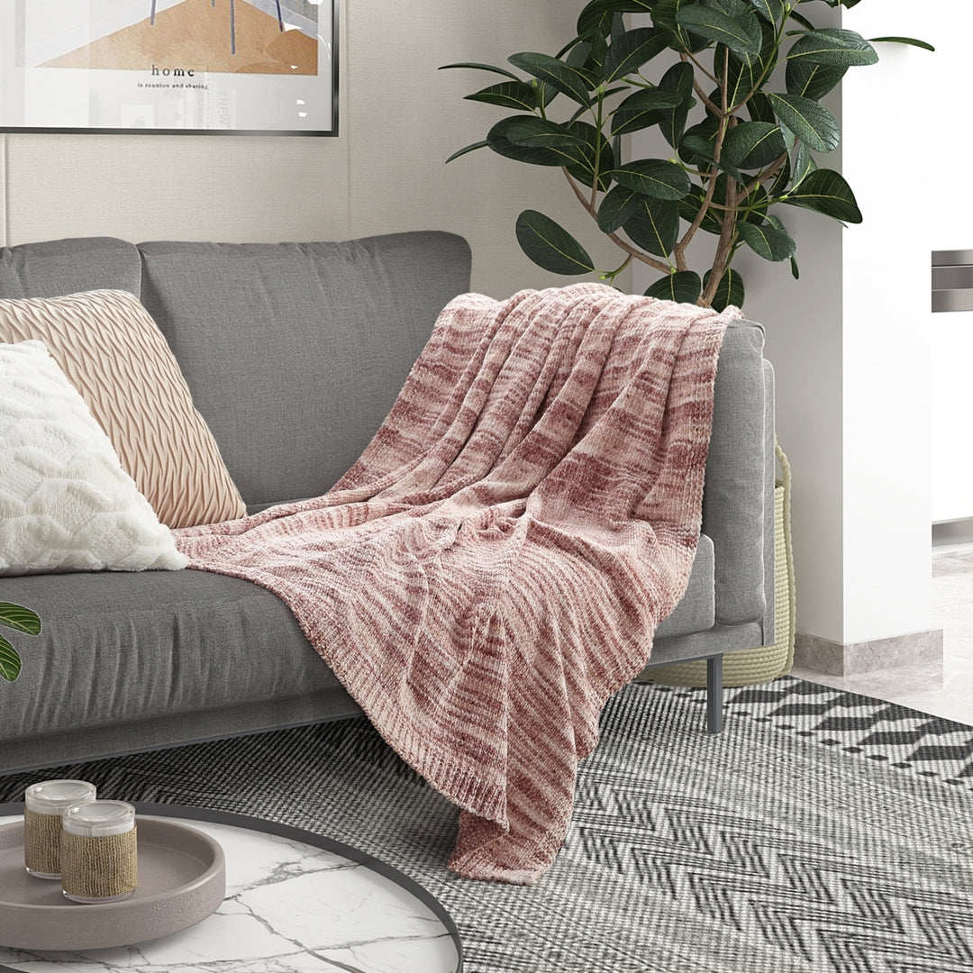 Malani Throw-Space Dye Chenille-Cozy and Lightweight-Soft Image 1