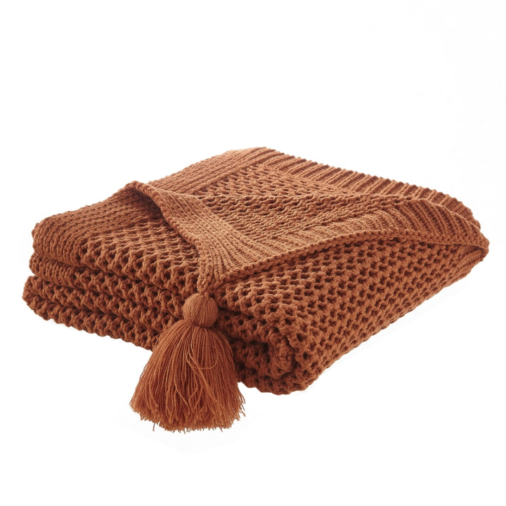 Maryjane Throw-Wool-like-4 Corner Tassel-Cozy Image 12