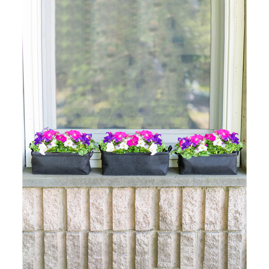 Indoor/Outdoor Eco-Friendly Fabric Window Planter Box [1, 2 or 4 Pack] Image 1