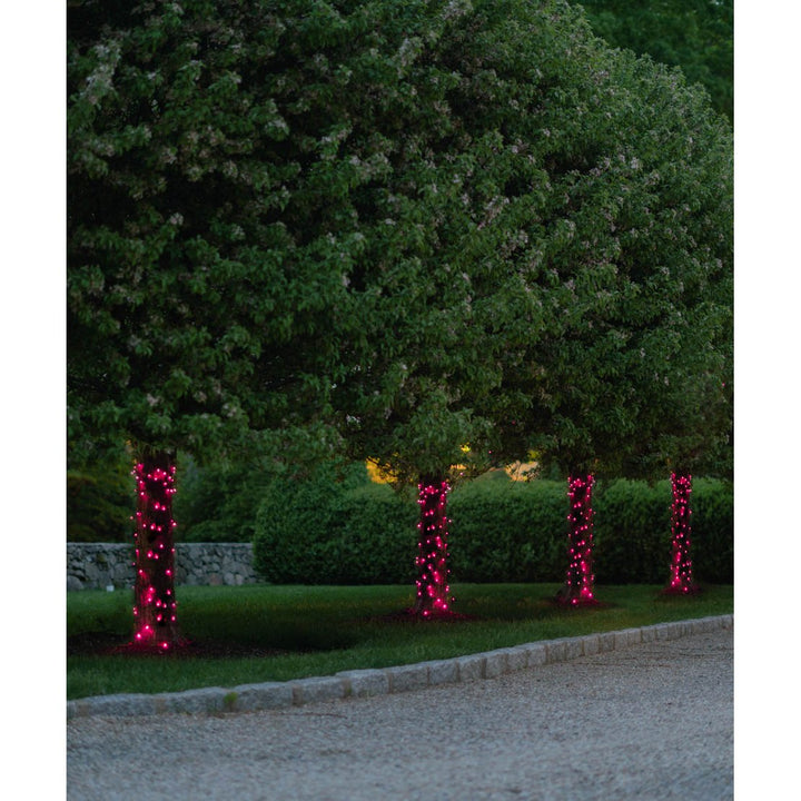 Pink Solar Powered 125 LED String Lights 68ft Outdoor Garden Patio 1 2 4 Pack Image 2