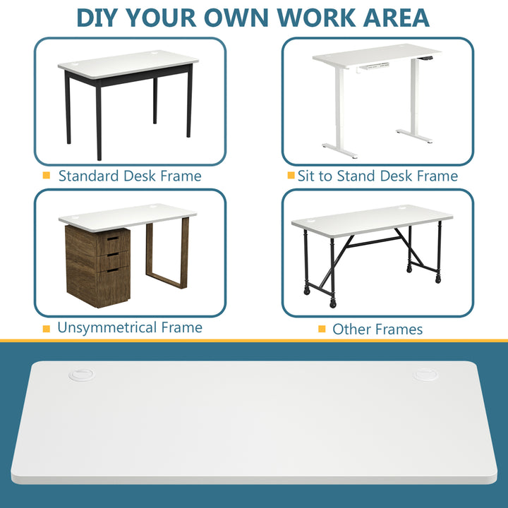 Costway 48 Universal One-Piece Tabletop for Standard and Sit to Stand Desk Frame Image 8