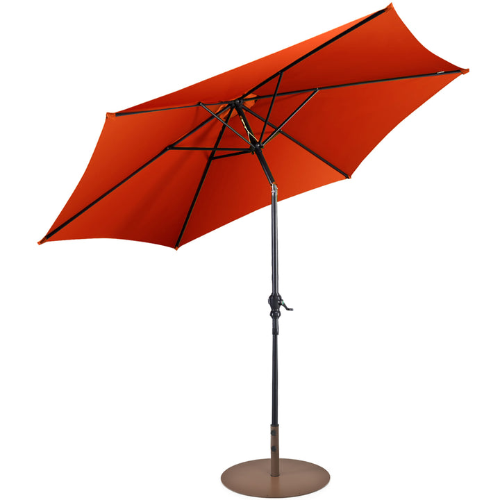 Costway 10ft Patio Umbrella Outdoor W/ 59 LBS Heavy-Duty Round Umbrella Stand Image 1