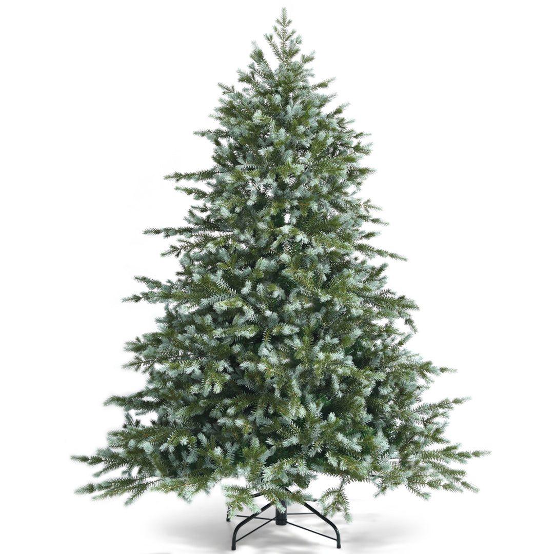 6ft Artificial Christmas Spruce Hinged Tree w/ 892 Mixed PE and PVC Tips Image 10