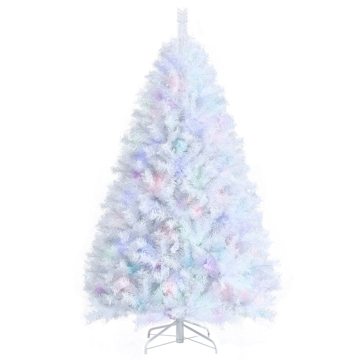 6ft White Iridescent Tinsel Artificial Christmas Tree w/ 792 Branch Tips Image 1