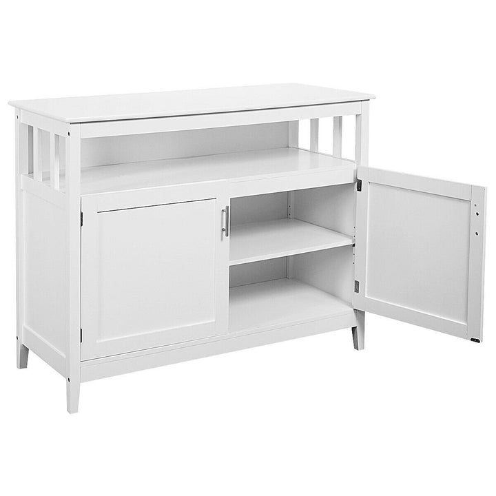 Modern Kitchen Storage Cabinet Buffet Server Table 36" Sideboard Dining Wood White Image 7