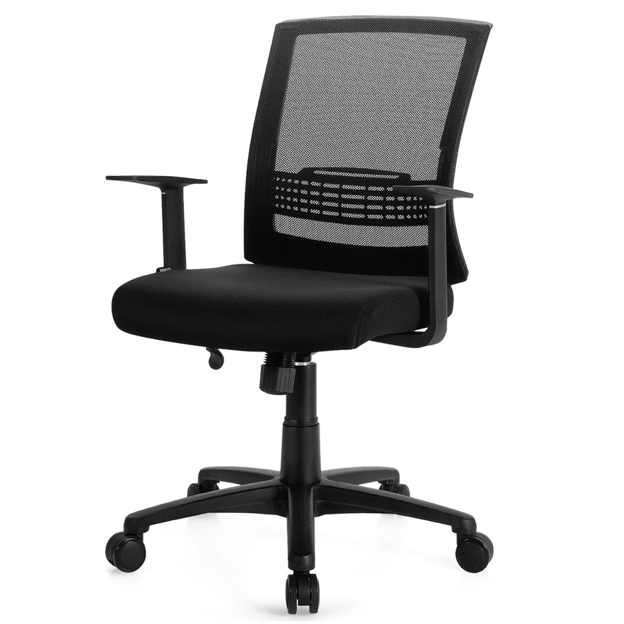 Mesh Office Chair Mid Back Task Chair Height Adjustable w/Lumbar Support Image 1