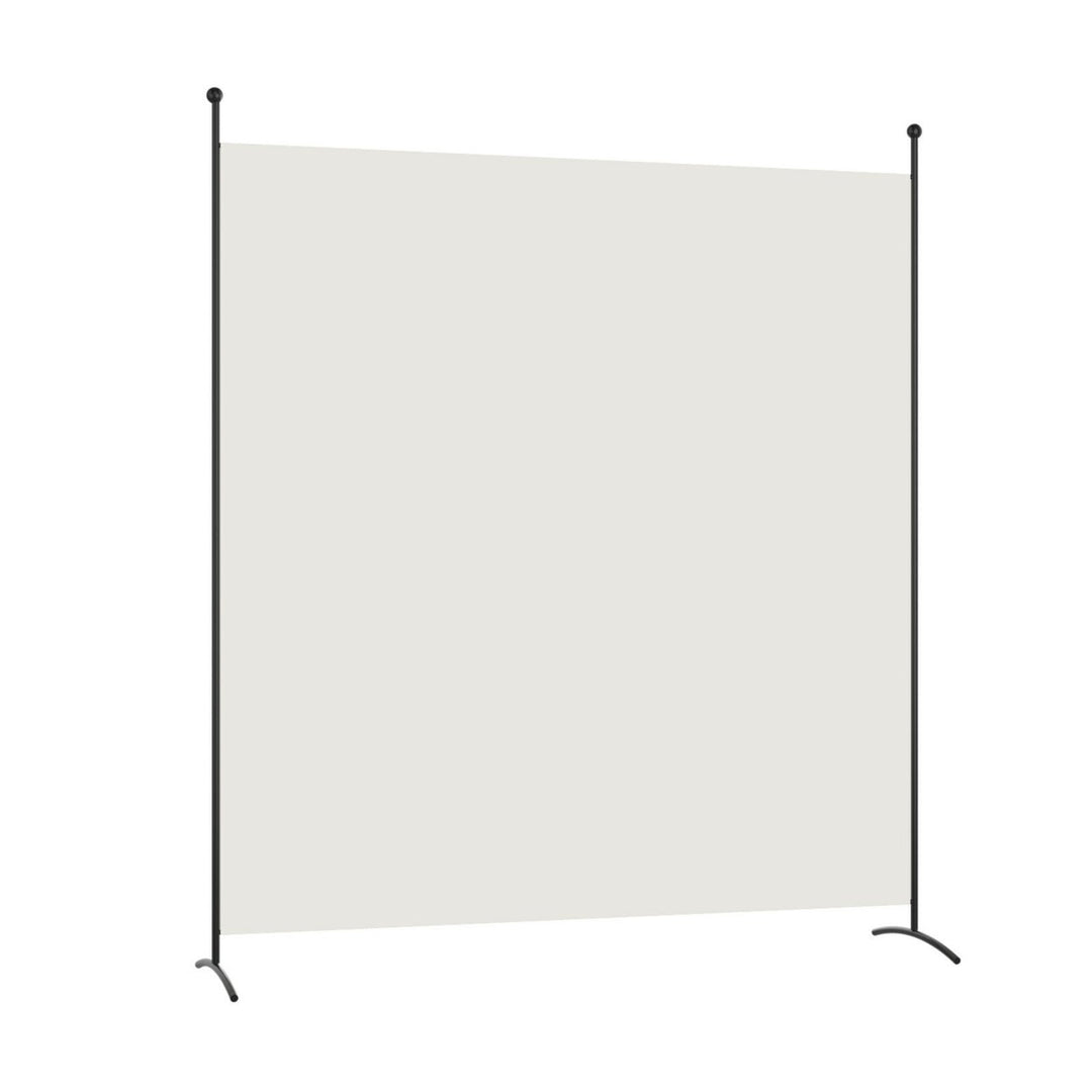 Single Panel Room Divider Privacy Partition Screen for Office Home Black/Beige Image 2