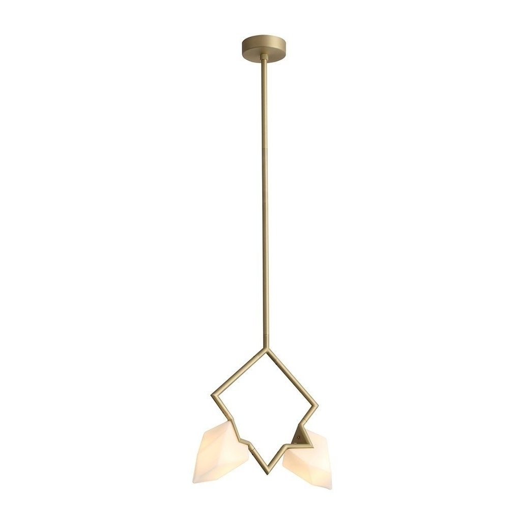 Tessie Pendant Lamp Glass Metal 38cm Gold Black LED G9 Lighting Fixture Image 2