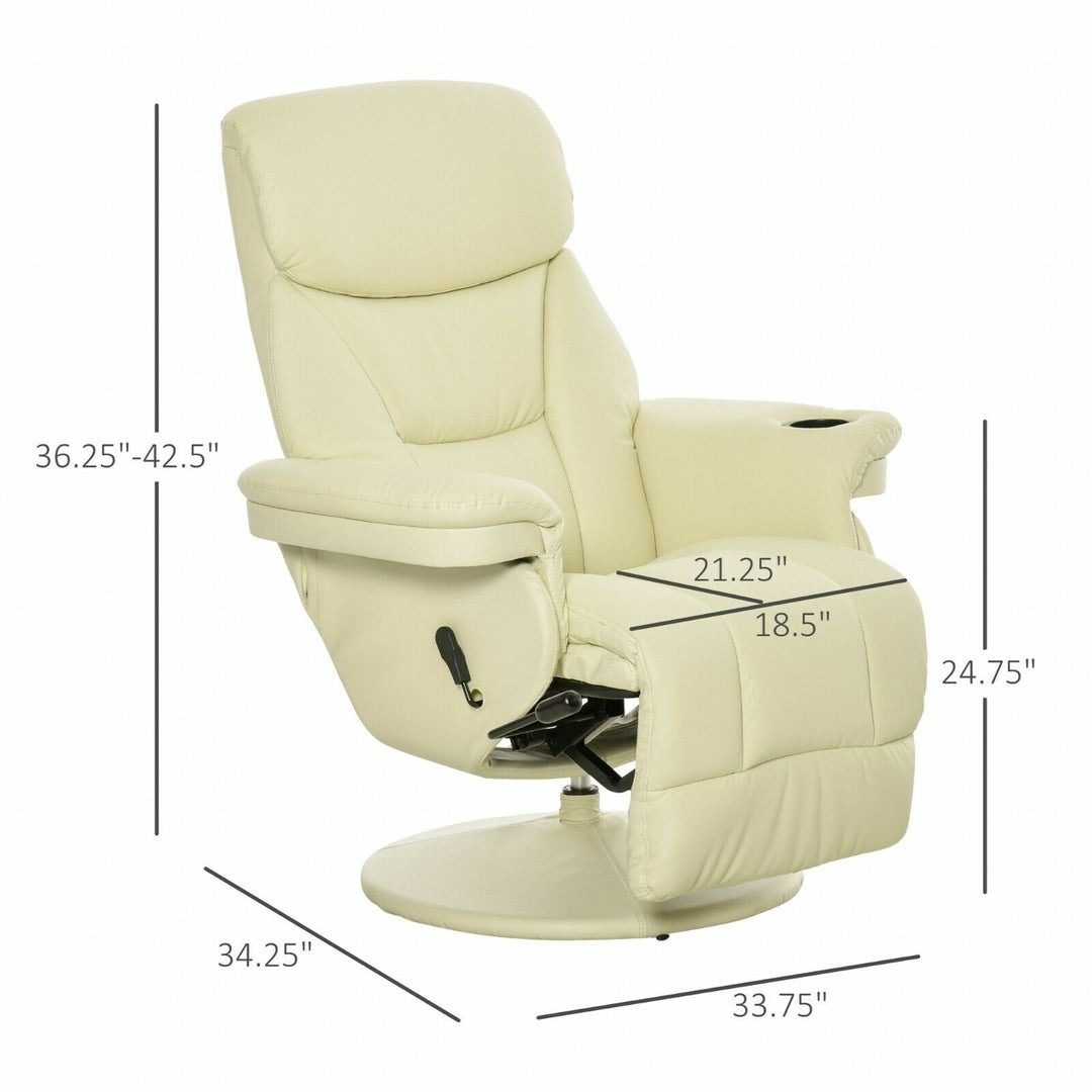 Thick Cushioned Adjustable Sofa Recliner Seat with Cup Holder and Side Pocket Image 2