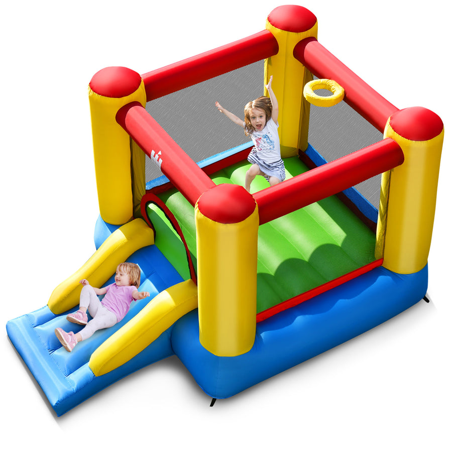 Inflatable Bouncer Kids Slide Bounce House for Indoor Outdoor without Blower Image 1